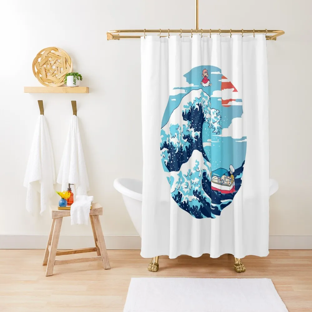 

The Great Wave of Anime Shower Curtain Luxury Bathroom Modern Accessory Bathrooms For Bathroom Shower Curtain