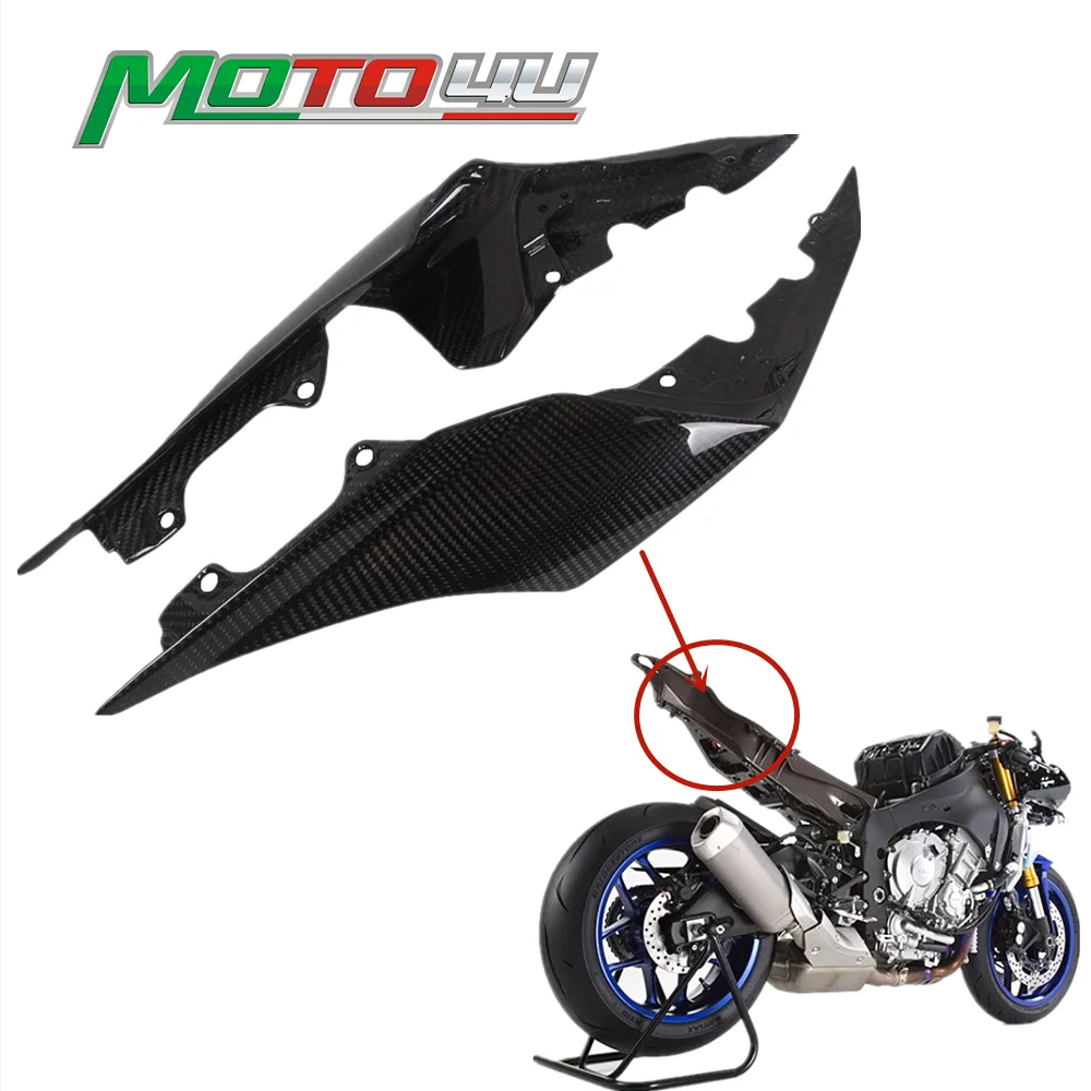 For Yamaha R1 2015 2016 2017 2018 2019 2020 2021 Real Carbon Fiber Tail Fairings Side Cover Decorative Full Carbon 100% Twill