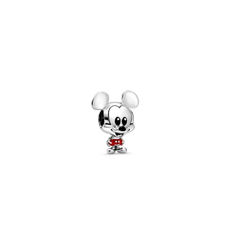 Disney Character Alloy Beaded Cartoon Mickey Minnie Stitch DIY Bracelet Keychain Decoration Backpack Pendant Cute Accessories