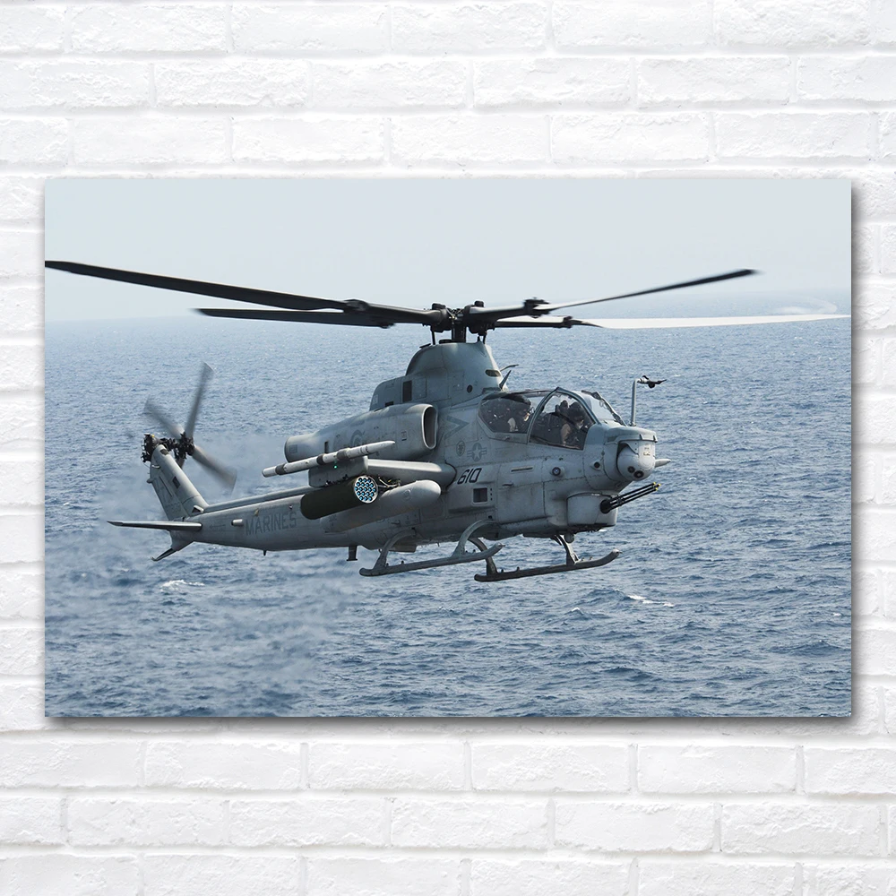 Bell AH-1Z Viper Attack Helicopter Canvas Painting Wall Art Home Decor Posters & Prints Decorative Pictures for Room