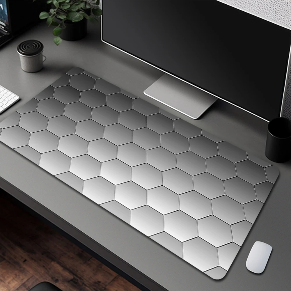 

Hexagon Computer Mousepad Geometry Large Art Mouse Mat Gaming Mouse Pad XXL Locking Edge Table Mat Gamer Keyboard Mats Desk Pad