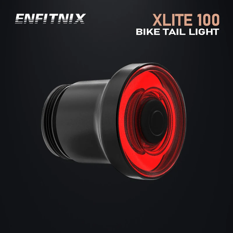 

Enfitnix Xlite 100 Smart Brake Bike Taillights IPX6 Waterproof USB Charging Road MTB Bicycles LED Rear Lights Aluminum Alloy