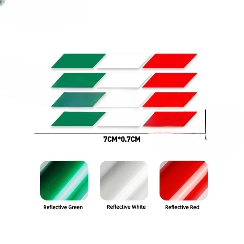 Reflective Italian Stripes Sticker Rearview Mirror B Pillar Body Decal For Alfa Romeo Stelvio Giulia 159 Giulietta 147 Mito 2024 - view 3