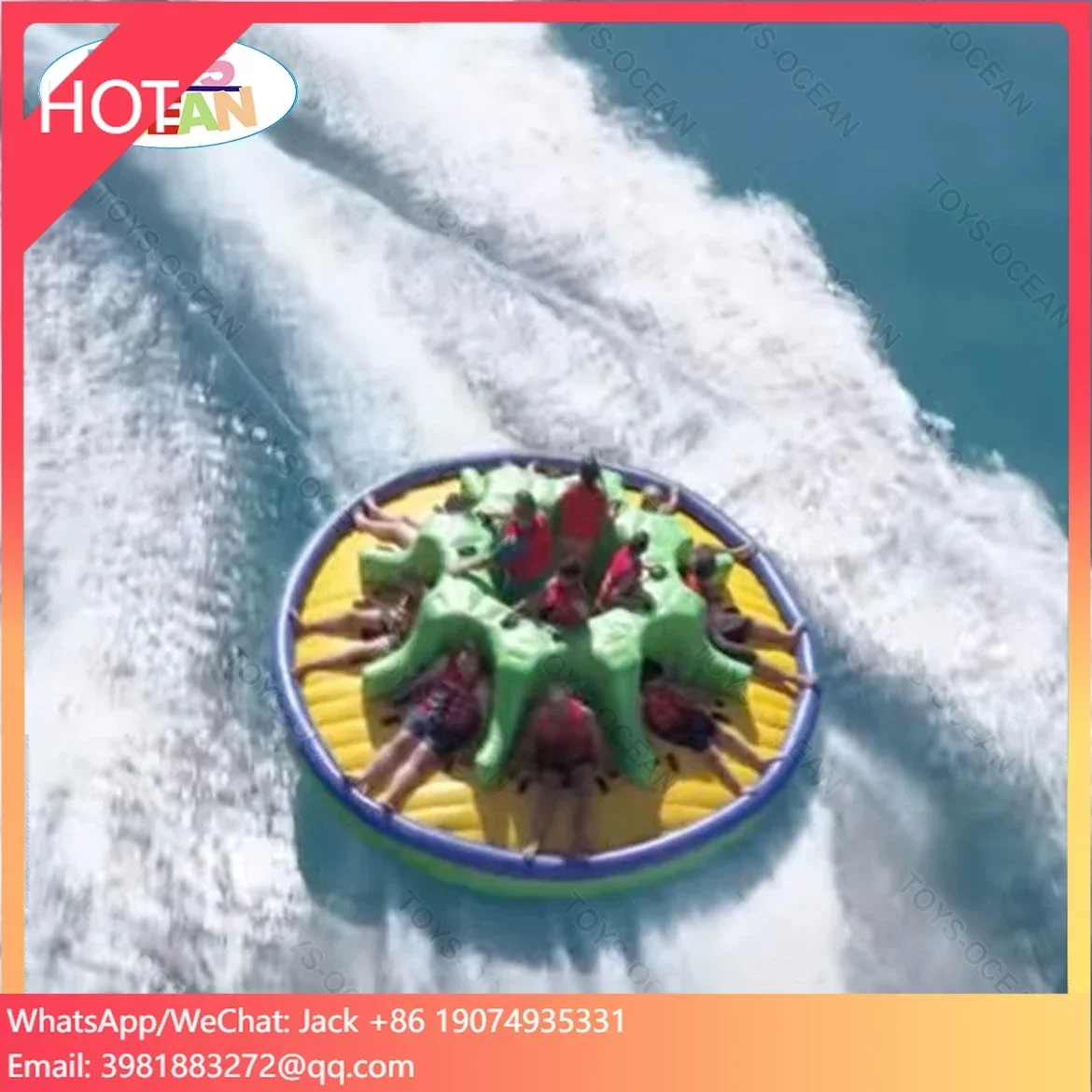 Factory Customized Outdoor Water Sports Surfing Games Spinning Towable Tube Inflatable