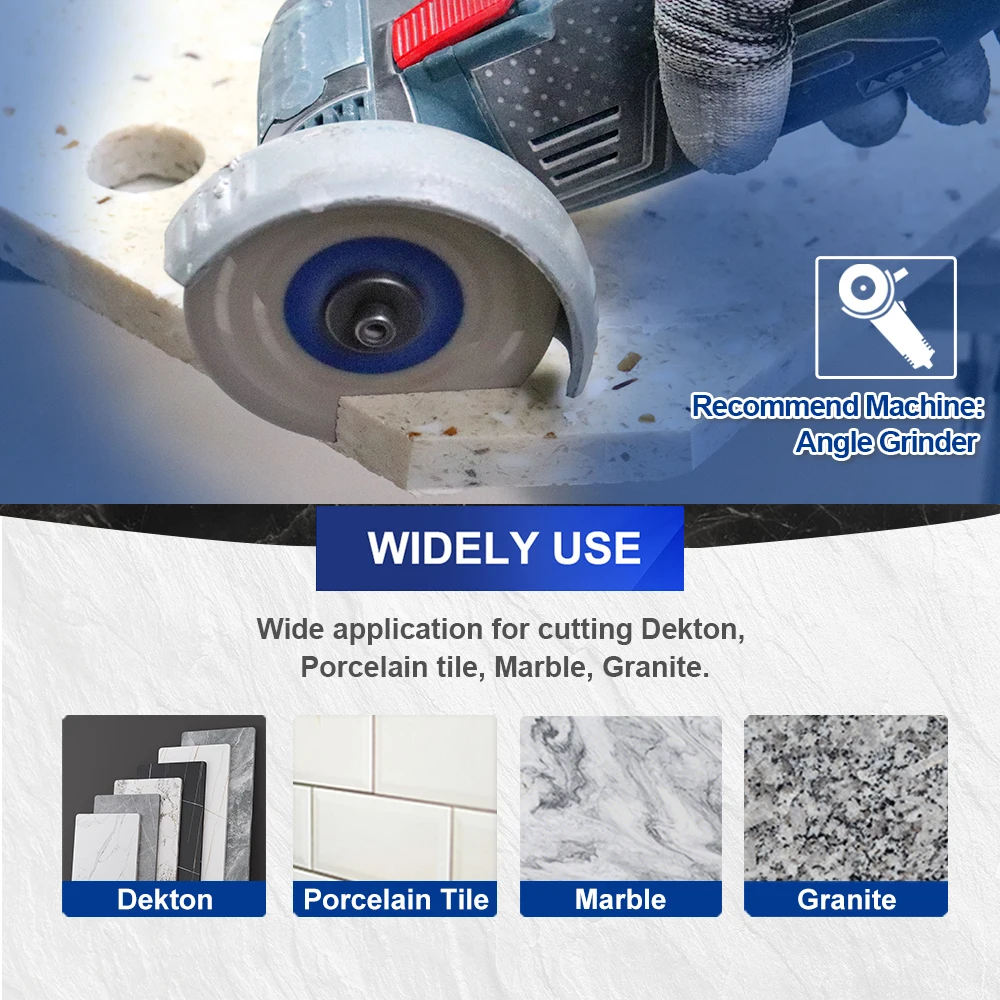 SHDIATOOL Dia75mm Rock Grinding Cutting Disc Ultra-Thin Saw Blade Marble Porcelain Tile Glass Cutter Mini 3Inch Multi Hole Plate