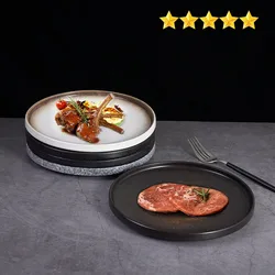 【Hot sales】Creative Japanese ceramic tableware Plate Western steakhouse Hotel tableware pasta plate