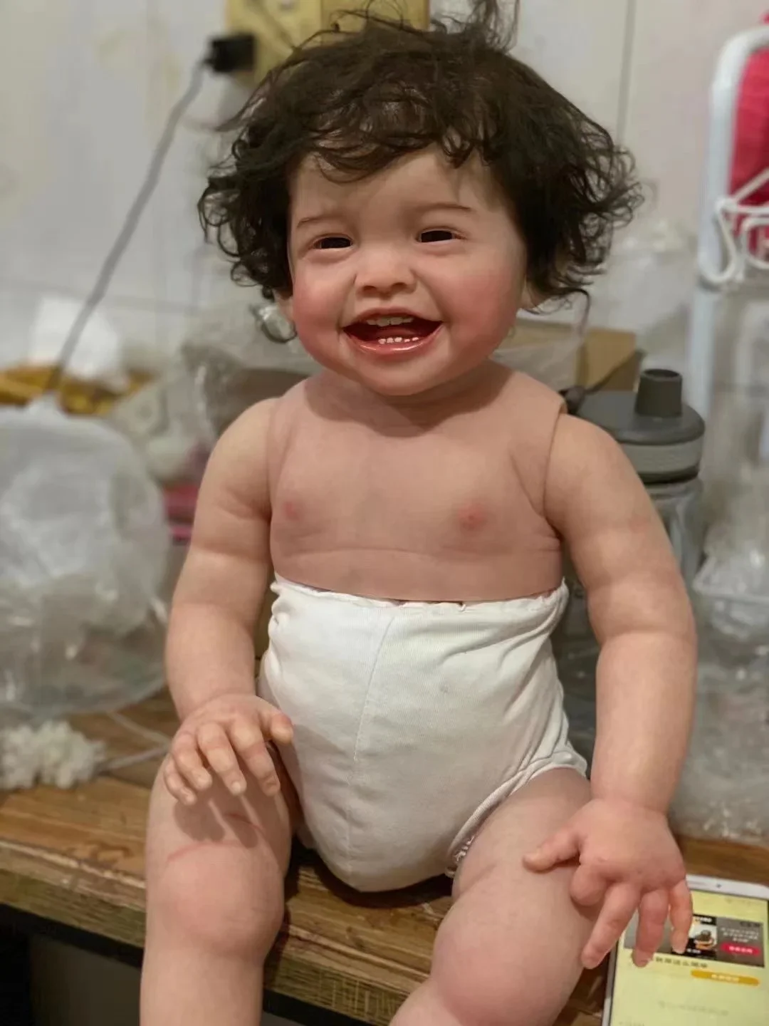 

Ограниченная поставка по индивидуальному заказу, 28 дюймов, Reborn Baby Mila с короткими волосами ручной работы, версия для мальчиков, окрашенный комплект, часть «сделай сам», реальные фотографии