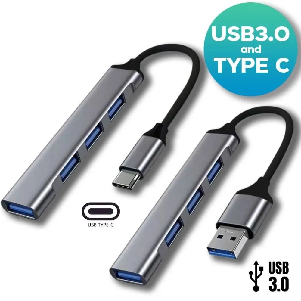 

New 4 IN 1 USB-C HUB Aluminium Alloy Laptop PC Type-C Splitter High Speed USB 3.0 Docking Station Keyboard