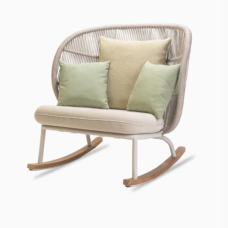 Nordic villa rattan chair sofa combination, outdoor leisure courtyard table and chair c