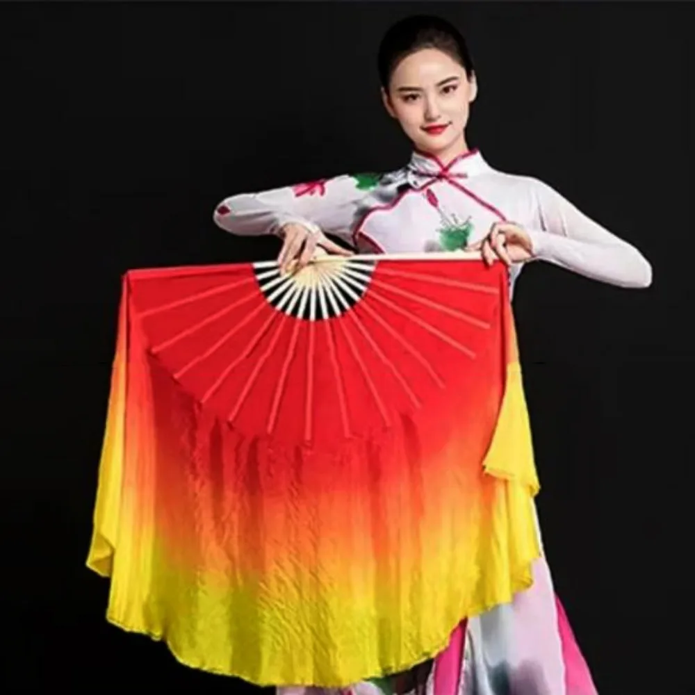 

26/31cm Bamboo Chinese Short Bellydance Fan 10/20/30cm Half Circle Silk 10 Styles Children Bamboo Fans Colorful