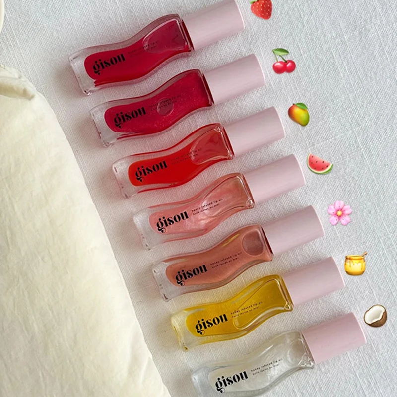 زيت شعر الشفاه المملوء بالعسل من INS Gisou حجم السفر غني بمرطب الشفاه بلسم الشفاه المرطب للعناية بزيت ملمع التقشير #1