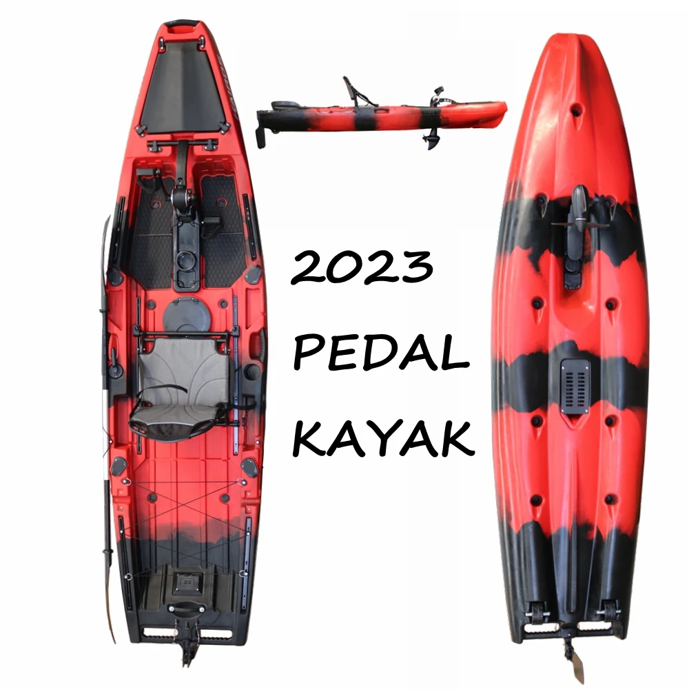 VICKING Good Quality Canoe Single Sit On Top Fishing Kayak Pedal Drive Customized Logo Lldpe 3.1-4m Lakes & Rivers For Sale