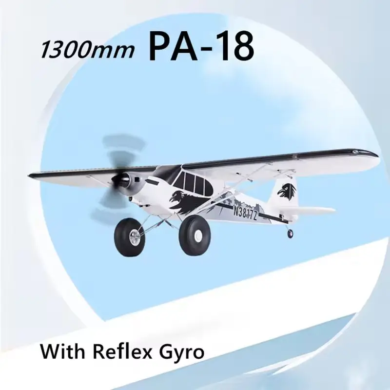 FMS Hot Selling Aircraft Model 1300mm PA-18 Fixed Wing Propeller Training Machine Remote Control Aircraft Model Foam Machine