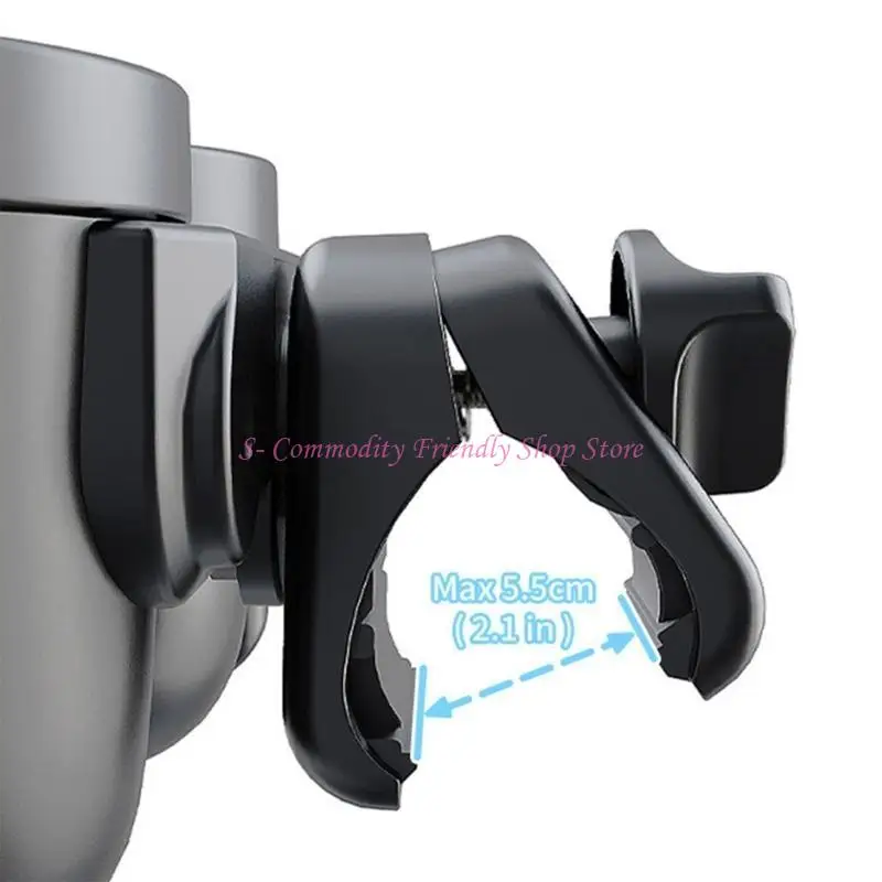 85AE Pushchair Beverage Holder 360° Rotation Double Bottle Organiser for Stroller
