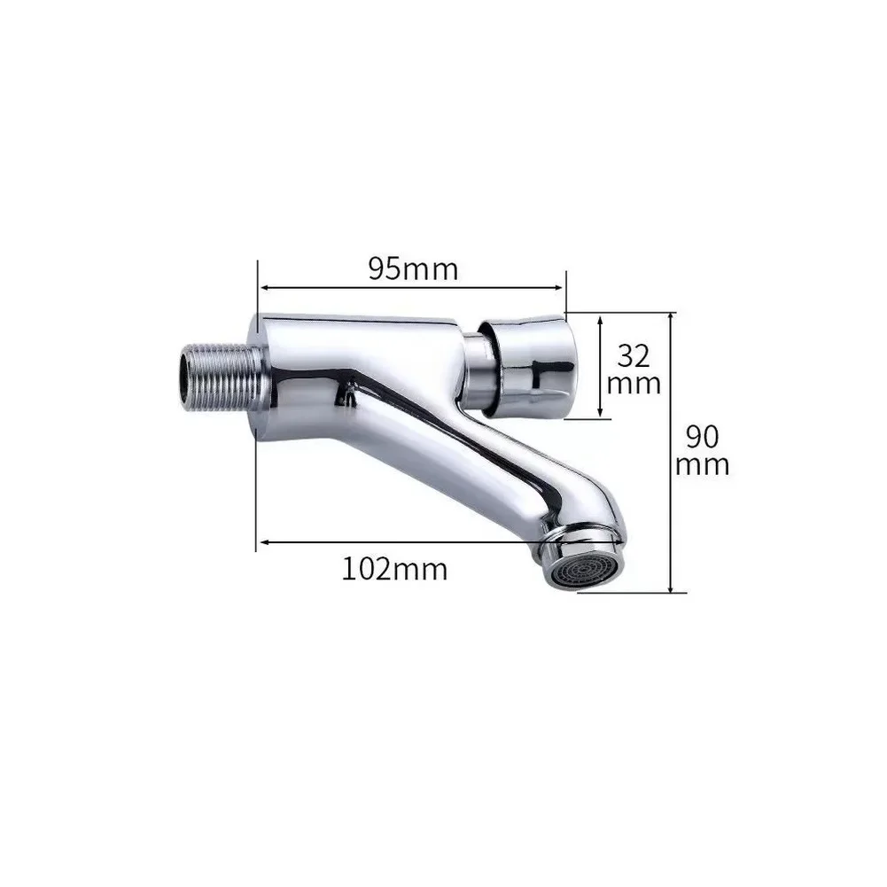 New Brass Wall Mounted Delay Faucet Hand Press Water Saving Basin For Bathroom And Kitchen Modern Simple Water-Saving Aerator