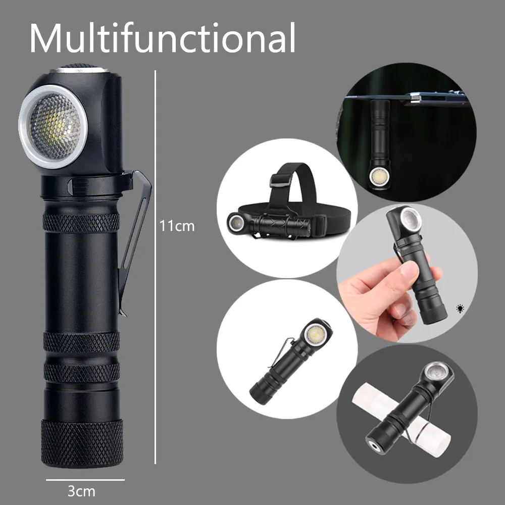 Camping Headlamp LED Head Torch Flashlight Fishing Headlight USB Magnetic attraction rechargeable Built-in 18650 battery Lantern