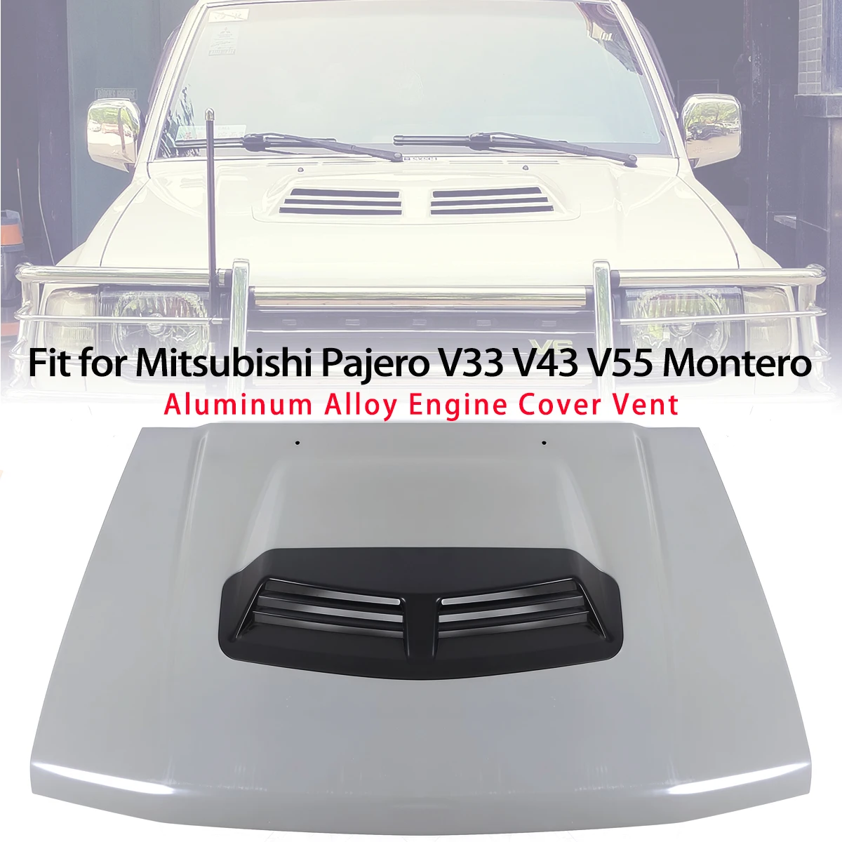 

Aluminum Alloy Car Bonnet Engine Hood Cover Fit for PAJERO V33 V43 MONTERO