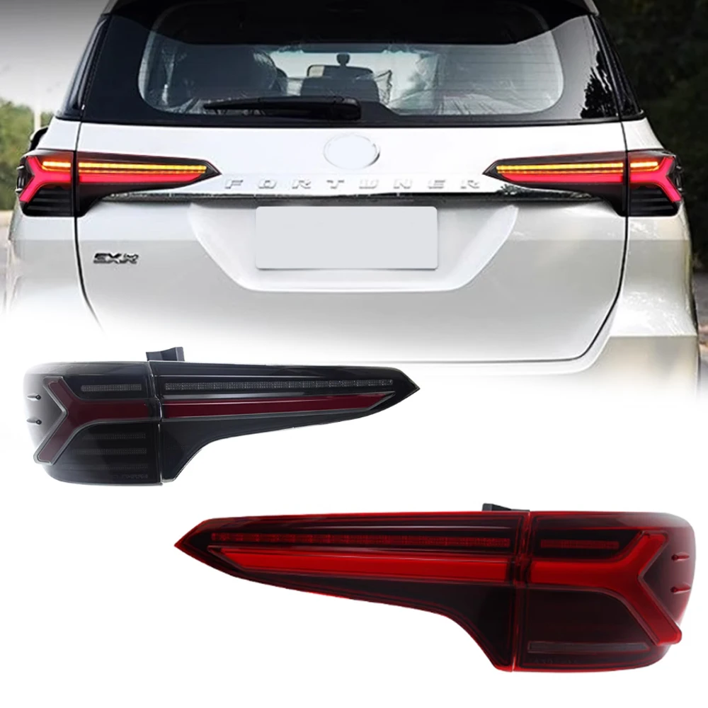 

Поп светодиодные задние фонари для Toyota Fortuner 2016-2021, новый стиль, полностью светодиодные автомобильные задние фонари в сборе, аксессуары для сигнала, модифицированная лампа