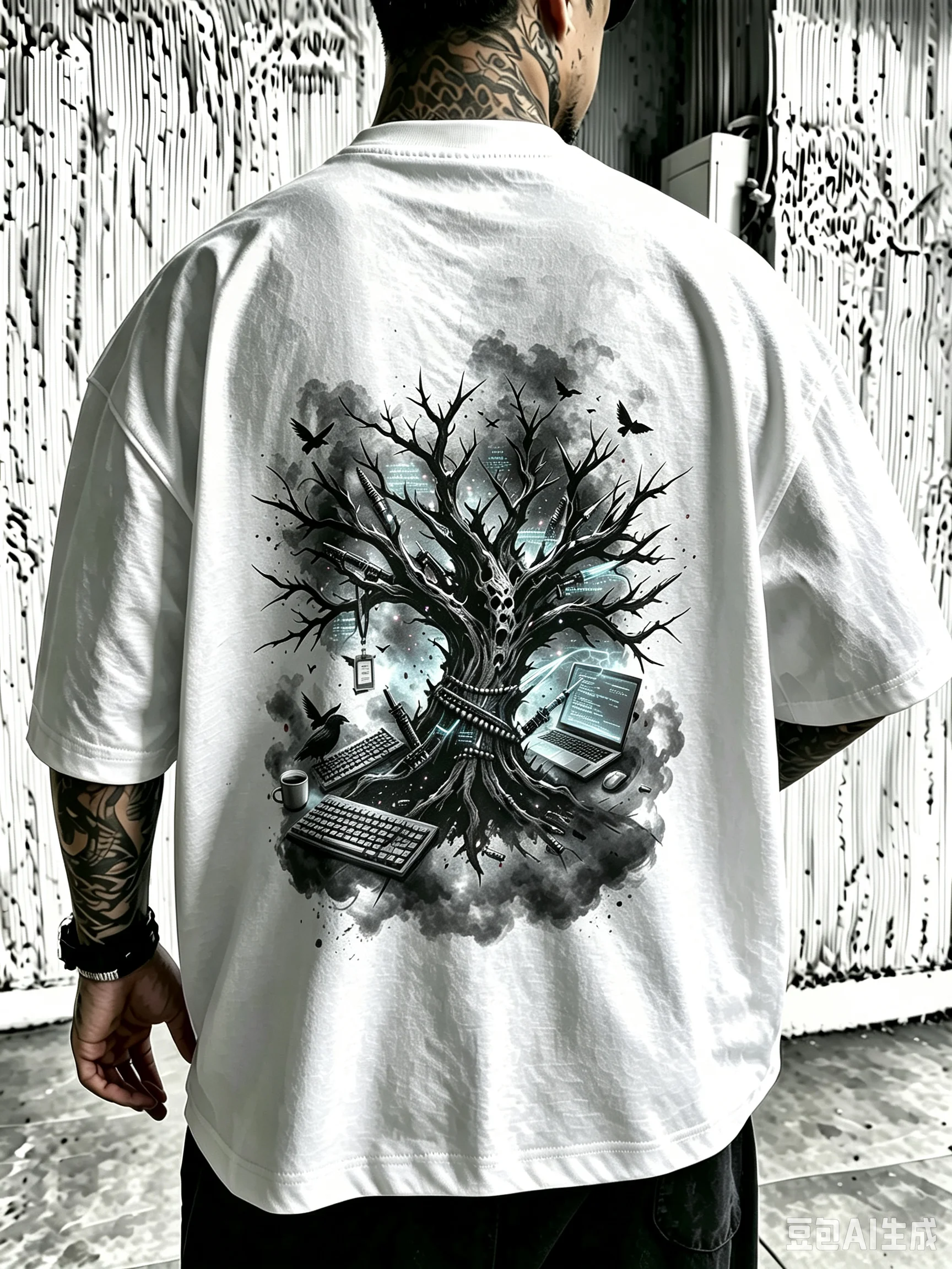 Street Fashion Theme - Unisex Oversize Baumwoll-T-Shirt für Männer und
