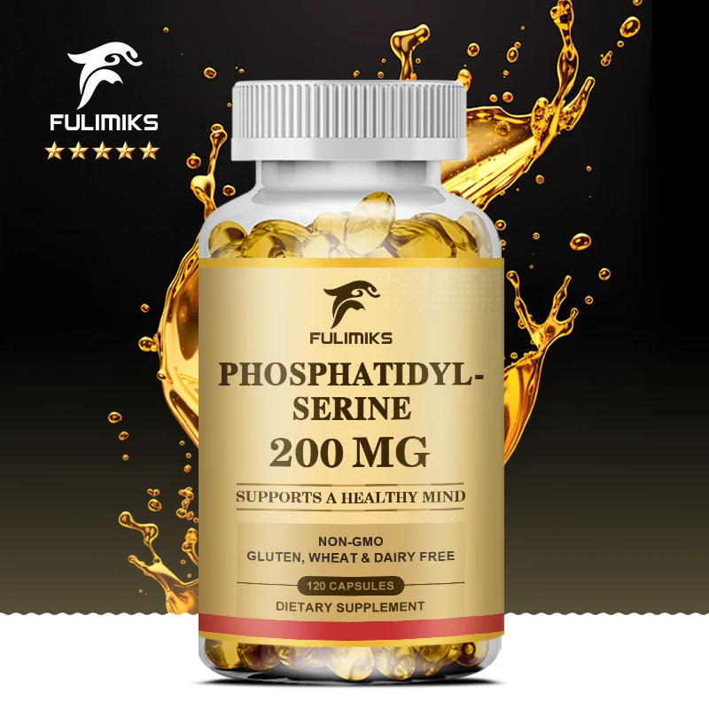

Фосфатидилсерин 200 мг, Мозковая добавка, поддерживает здоровое мышление, синтетический рост, память, творчество, 120 капсул