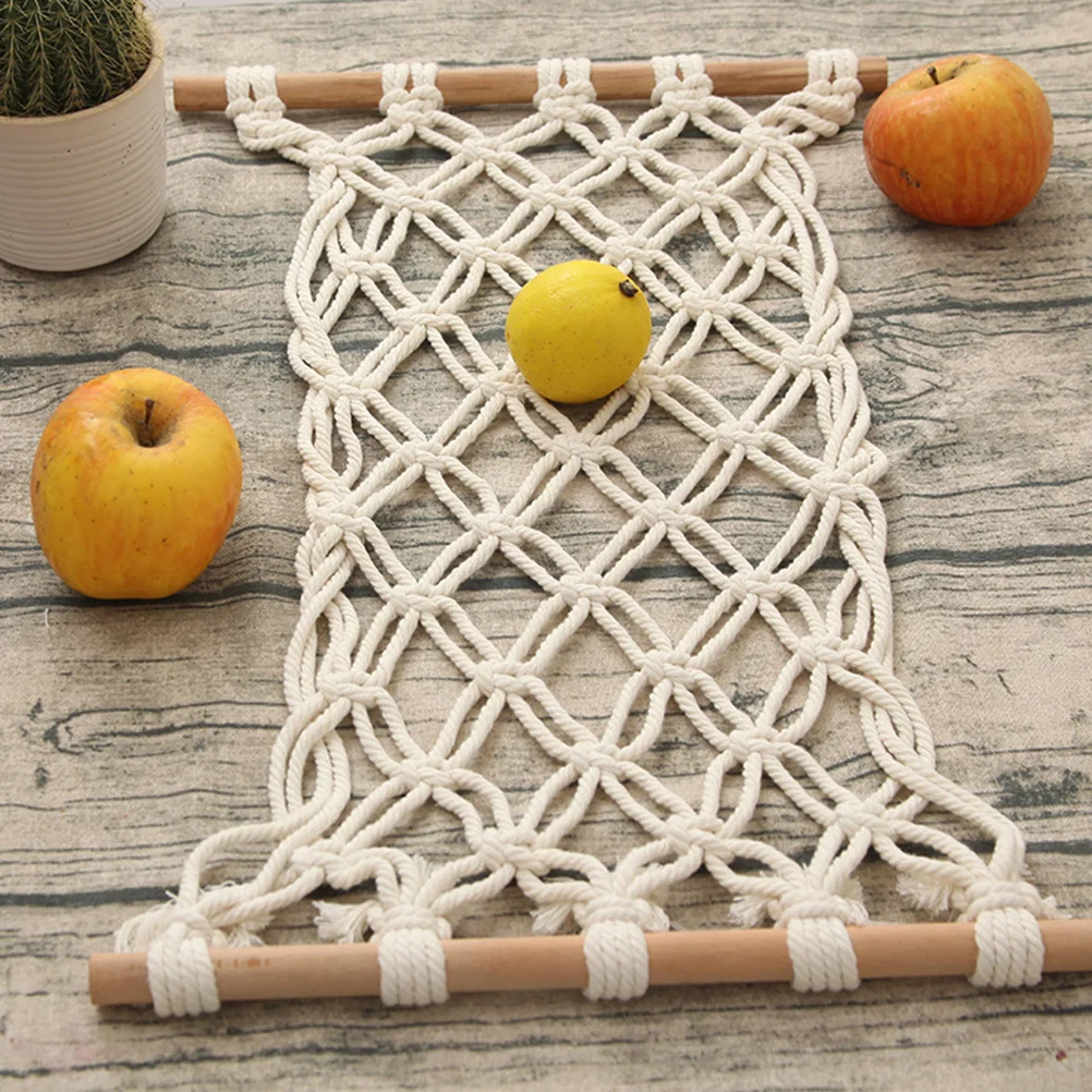 

Bohemian Hanging Basket Kitchen Vegetable Hammock Rustic Decor Storage Basket Under Cabinet Fruit Hammock Eco Friendly