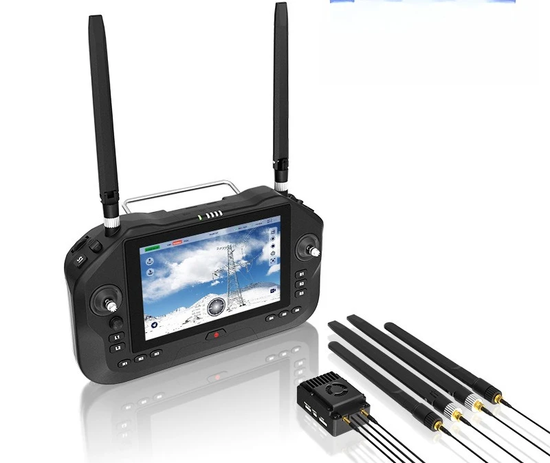 7PRO series, dual frequency 40KM high performance 7 inch high definition handheld ground station remote