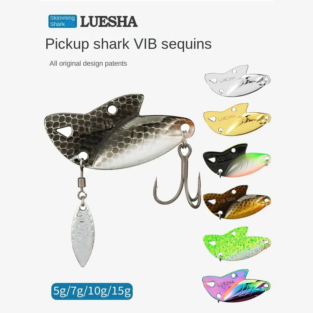 3 stücke Neue Drillinge Metall Angeln Köder Löffel Metall Wobbler Wobbler VIB Locken Drehen Pailletten Löffel Angeln Locken eis angeln