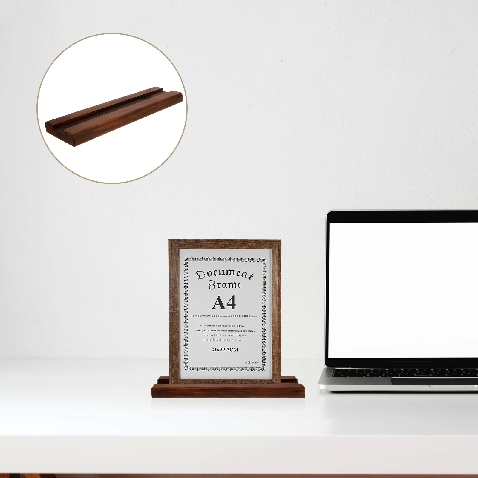 木製ベース砂絵フレームディスプレイスタンド耐久性のある木製ミラーサポートスタンドホルダーフロアミラーベース安定したプラットフォーム