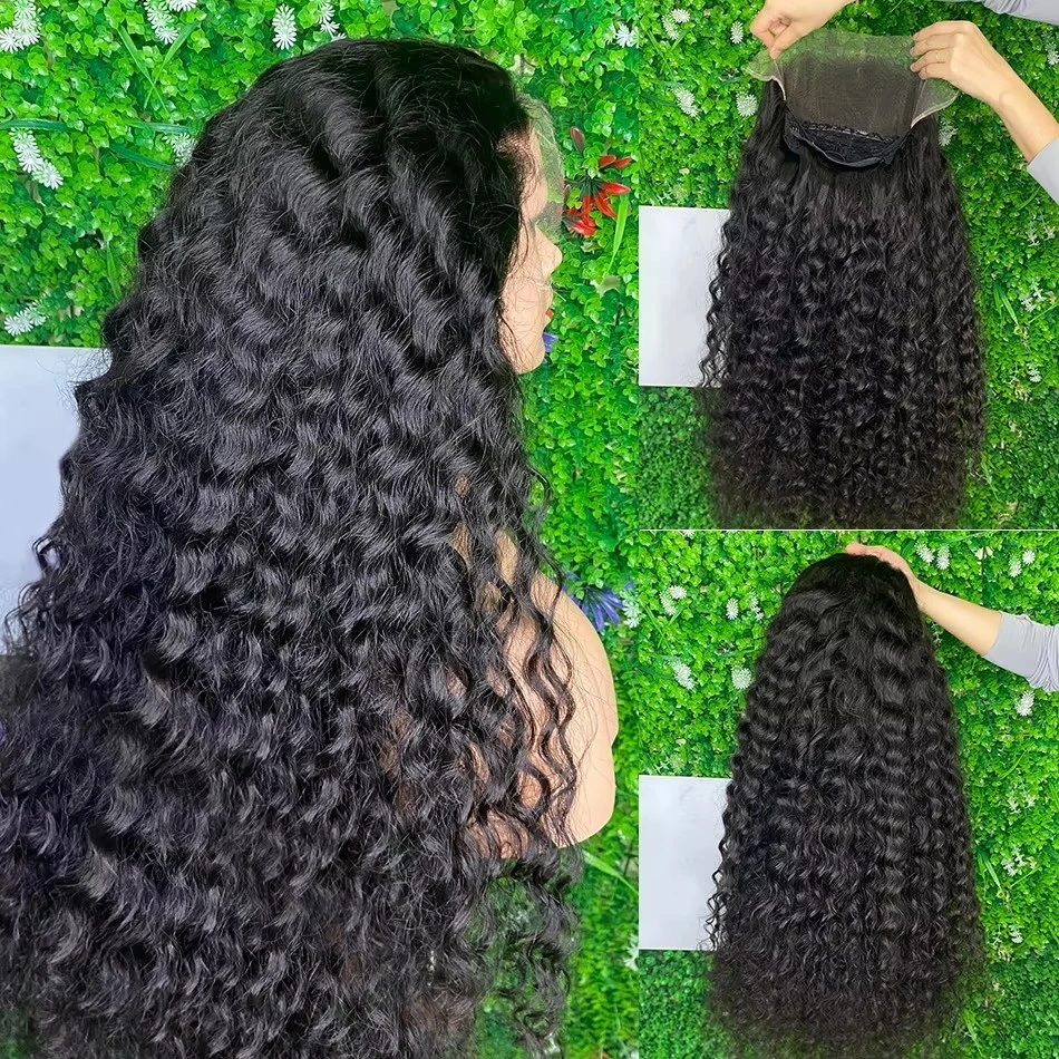 

12A Deep Curly 250% Density 13x6 Lace Frontal Human Hair Wigs Bouncy Curly Natural Color Deep Wave Curly Human Hair Lace Wigs