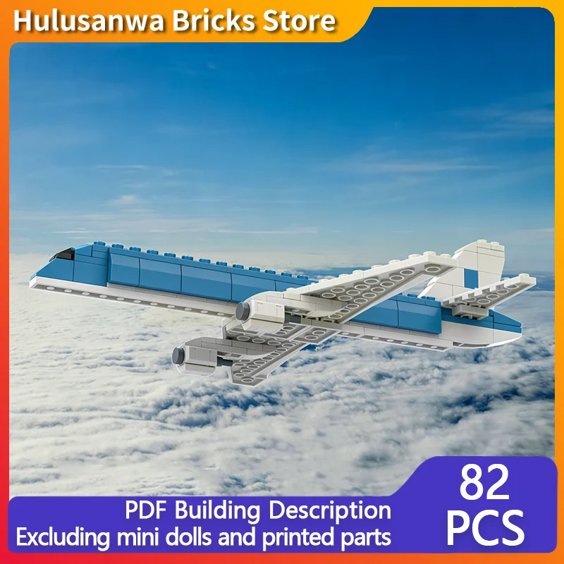 

Medium Wide-Body Aircraft Model MOC Building Bricks War Equipment Modular Technology Gifts Holiday Assemble Children Toys Suit