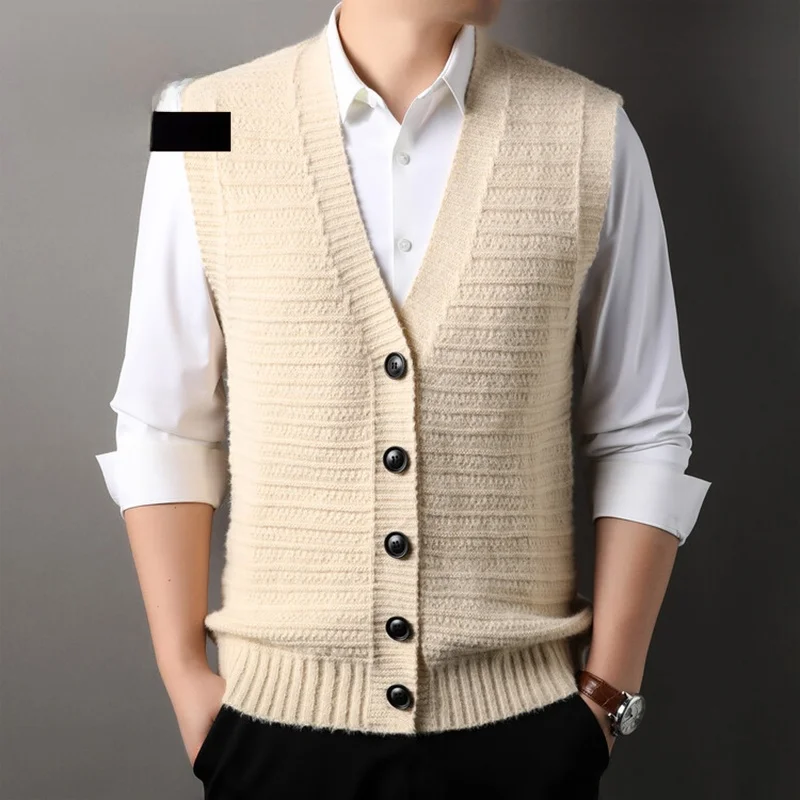 

Мужской вязаный жилет TUCANO Woodpeer с V-образным вырезом, весна-осень, новый, с цветочным узором, верхняя одежда...