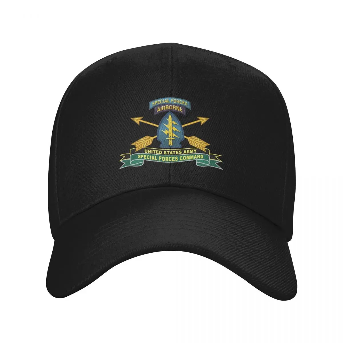 

Army - US Army Special Forces Command - SSI w Br - Ribbon X 300 Baseball Cap Golf Cap Caps For Women Men's