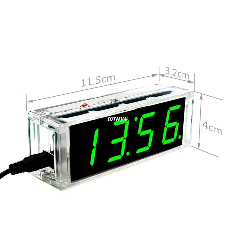 Electronic DIY Digital Clock production Kit LED electronic clock kit DS1302 DIP8 Red green blue white Welding Soldering Kit