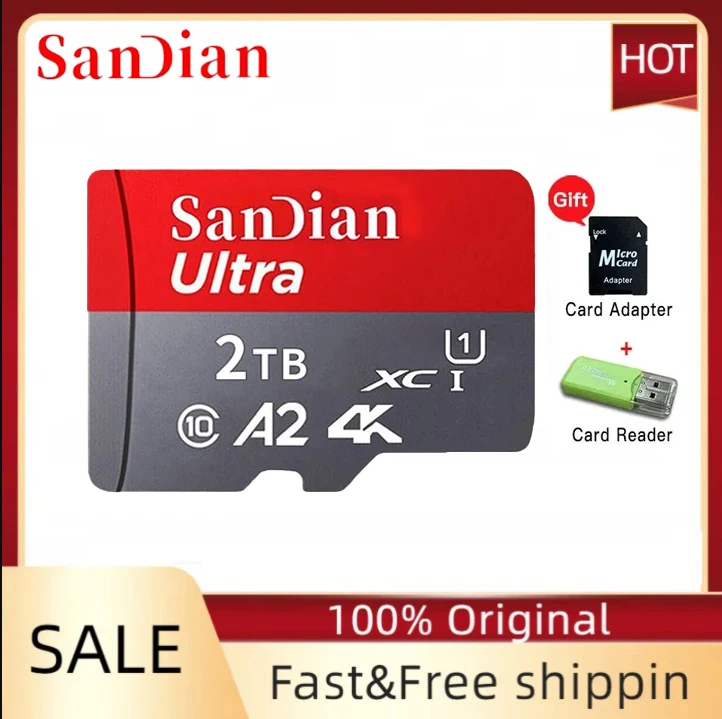 Ultra Micro Card 128GB 32GB 64GB 256GB 512GB A2 Micro TF SD Card SD/TF Flash Card 1TB 2TB U3 Memory Card Class 10 For Phone