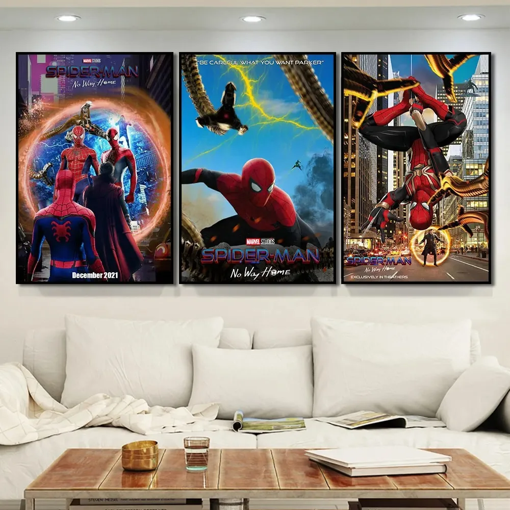 Marvel 2021 Hotest Films Spiderman No Way Home Canvas Paintings Print Wall Art Poster Animation Home Decor Pictures Best Gift