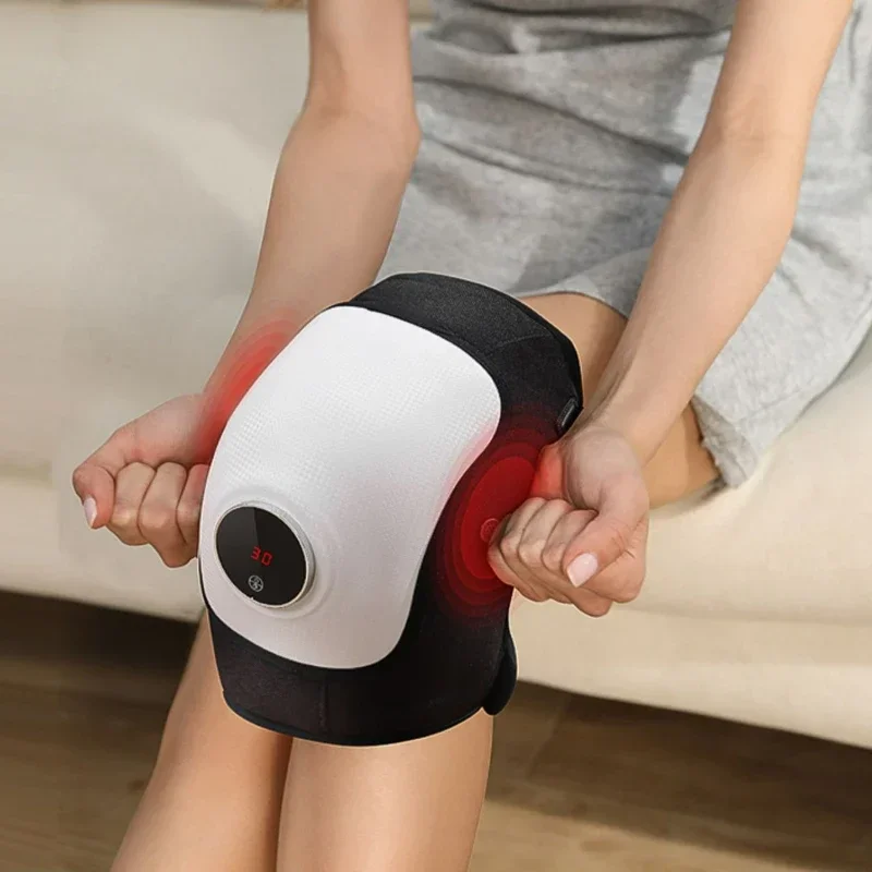 

Wireless Knee Warmers - Heating Pads for Cold Leg Relief, Joint Pain, Red Hot Compress with Automatic Pressure Therapy Wraps