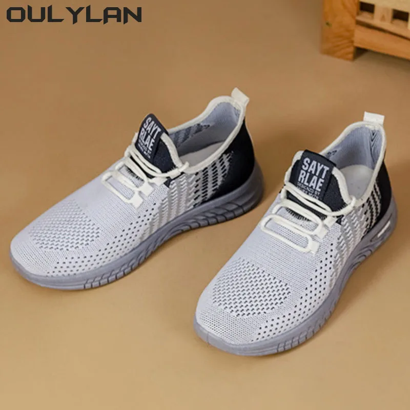 Lightweight Men's Running Shoes Outdoor Breathable Men Sports Shoes Anti-slip Male Sneakers Fashion Flexible Tennis Lace-up