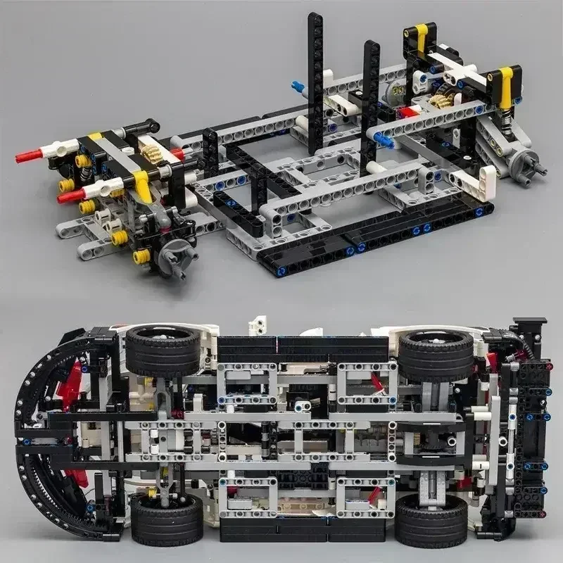 Técnico 1580 + peças ser compatível com 911rsr clássico corrida montado blocos de construção carro esportivo modelo tijolos veículos conjuntos brinquedos