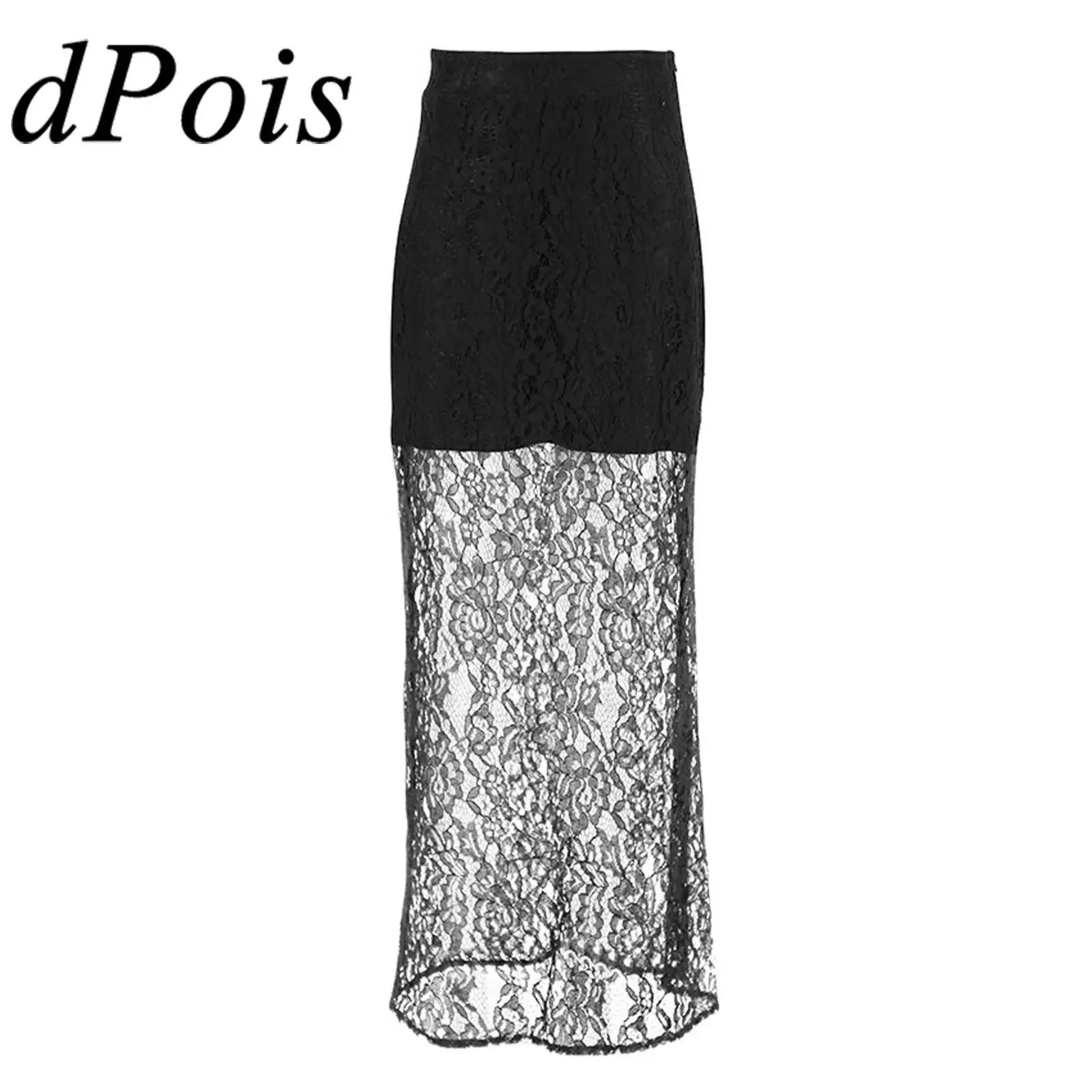 

Women Bodycorn Skirts Hot Sheer Lace See-through Skirt for Commute Party Dating Nightclub Banquet Maxi Beach Skirts