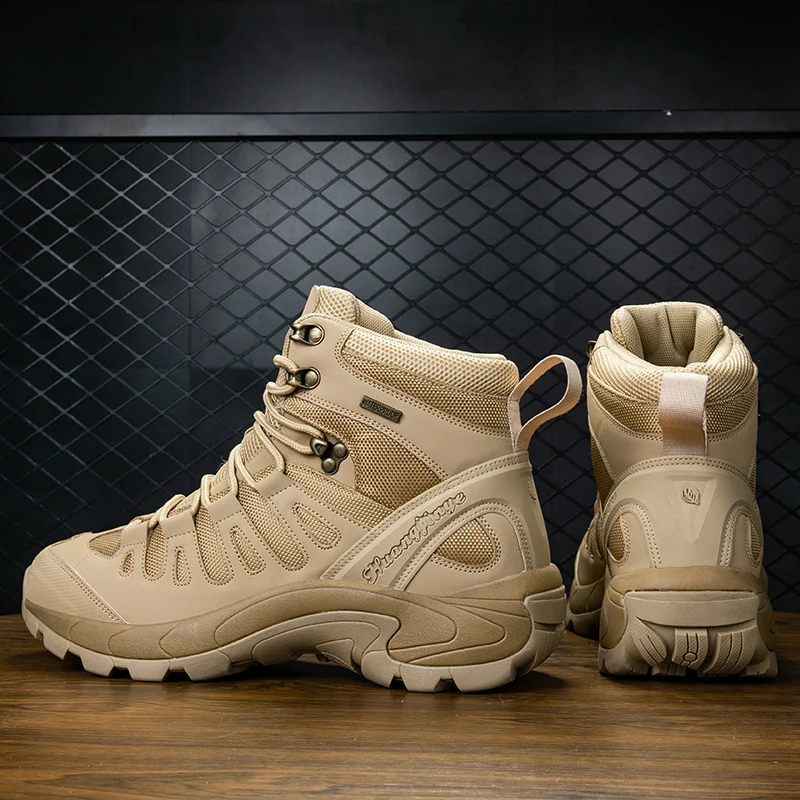 Men Outdoor Snow Boots - Tactical Boots | Warm, Waterproof | Ideal for Training, Hiking, Military, and Mountaineering