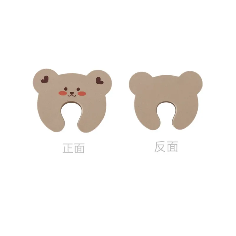 ins bear door handle anti-collision children's room anti-pinch safety door stop bedroom door closing artifact