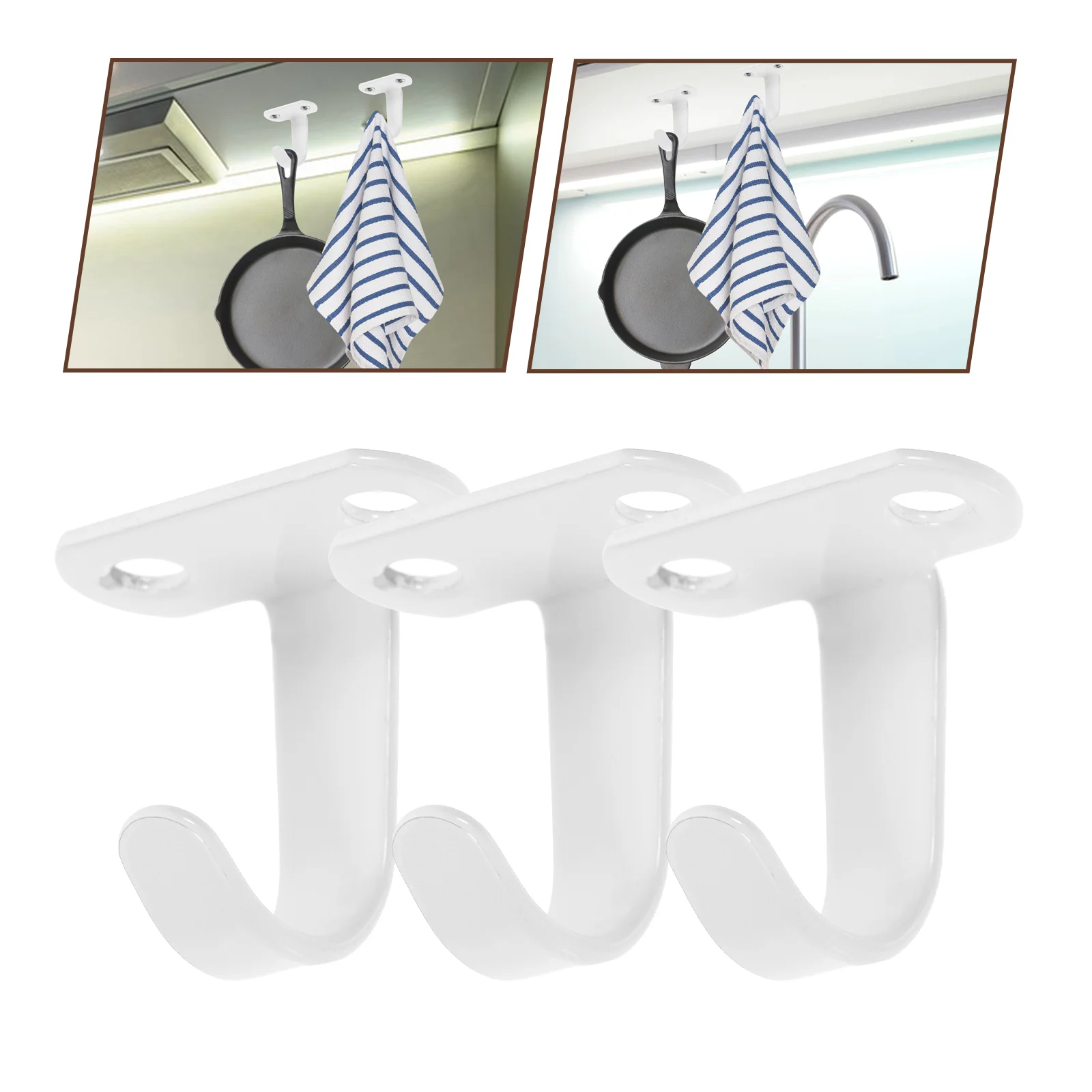 6 Pcs Hook up Heavy Duty Hooks Clothes Rack Plasterboard Ceiling For Home Plant Wall Fixing Hanging Plants Iron Screw Mounted