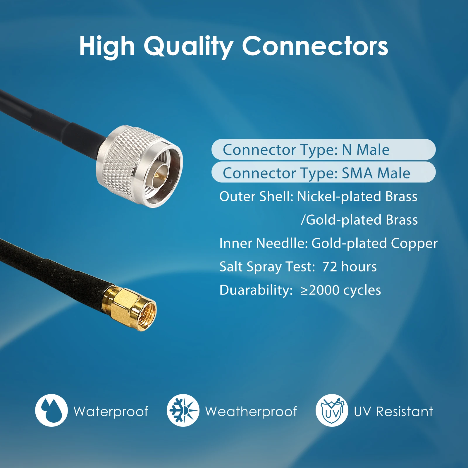 N Male to SMA Male Connector LMR240 COAX CABLE 50Ohm SRF240 Extension Cable 3M 5M 10M 15M 30M