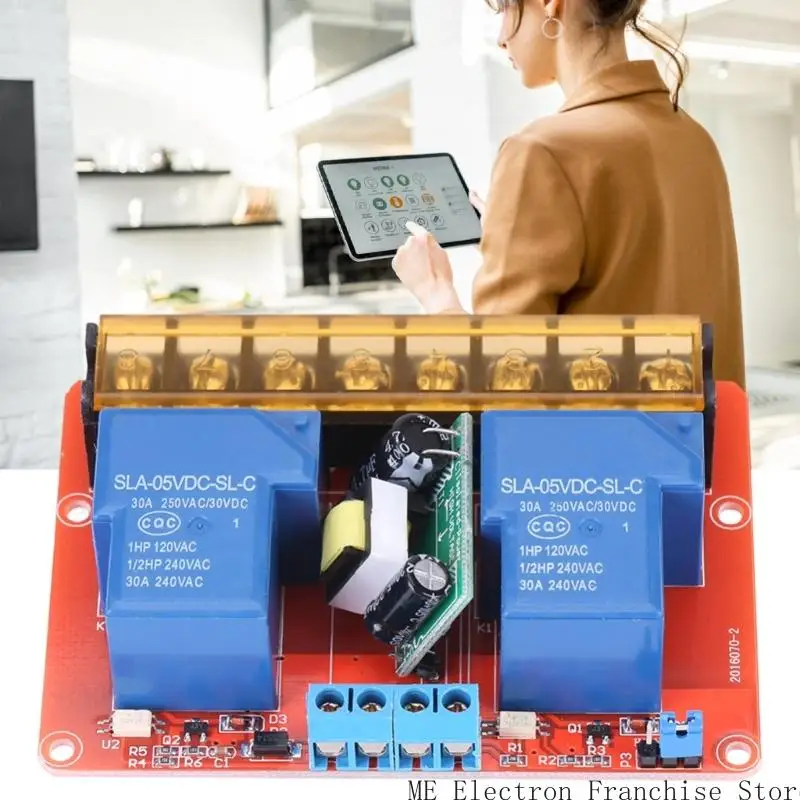 Двойной канал T5EA модуль реле 30A для управления инициатором низкого уровня с дизайном изоляции DC5V AC110/220V