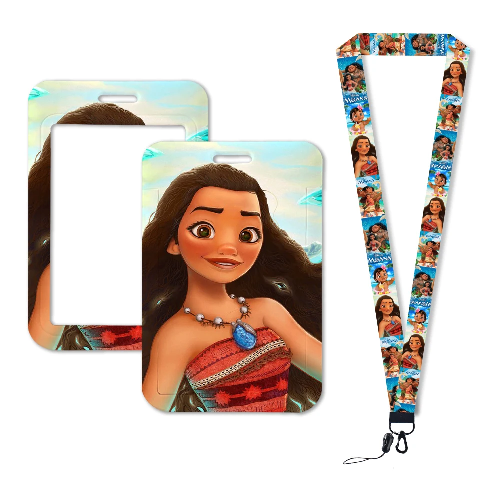 Ремешки Disney Moana, шейный ремешок для карт, ремешки, держатель для бейджа, брелок для ключей, подвесная веревка, брелоки, аксессуары, подарки