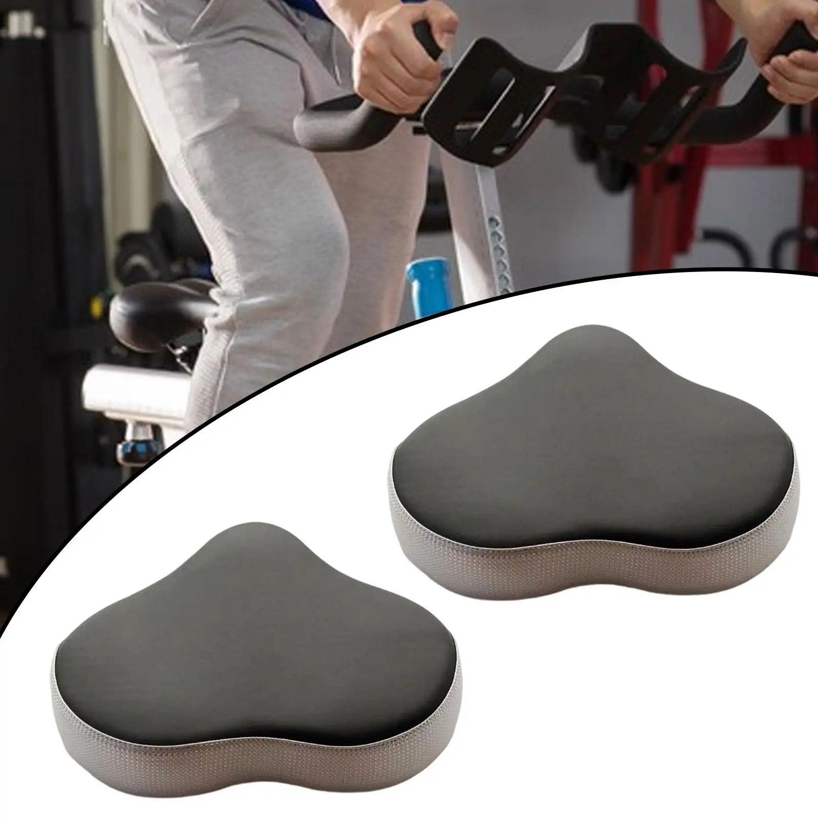Fitness Bike Saddle Wide Comfort Seat Breathable Dry PU Surface Easy Install for Indoor Cycling Use