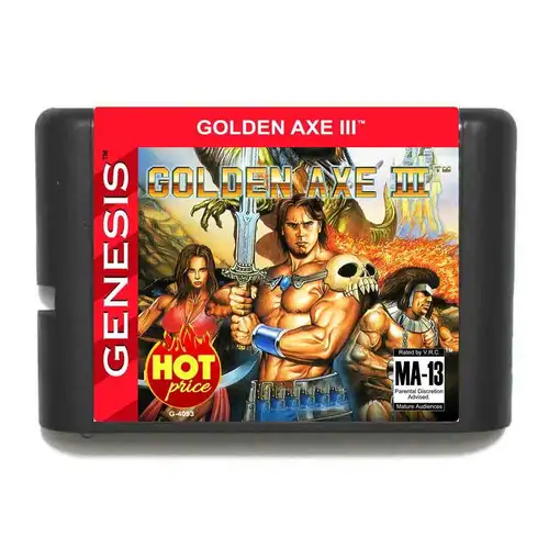 Imagen 1 del producto Carro de reproducción de tarjetas de juego Golden Axe III de 16 bits MD para Sega Genesis Mega Drive