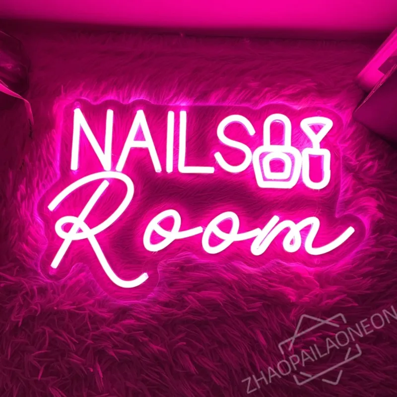 Nails Room Neon Sign Beauty Salon Custom Neon Sign For Nails Shop Decoration Night Light Personal Wall Decor LED Lamp