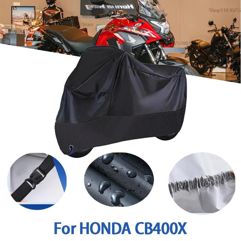 

Полные чехлы для мотоциклов для HONDA CB400X, автомобильные чехлы на открытом воздухе, защита от солнца, пыли, без ушей, утолщенные оксфордские чехлы, аксессуары