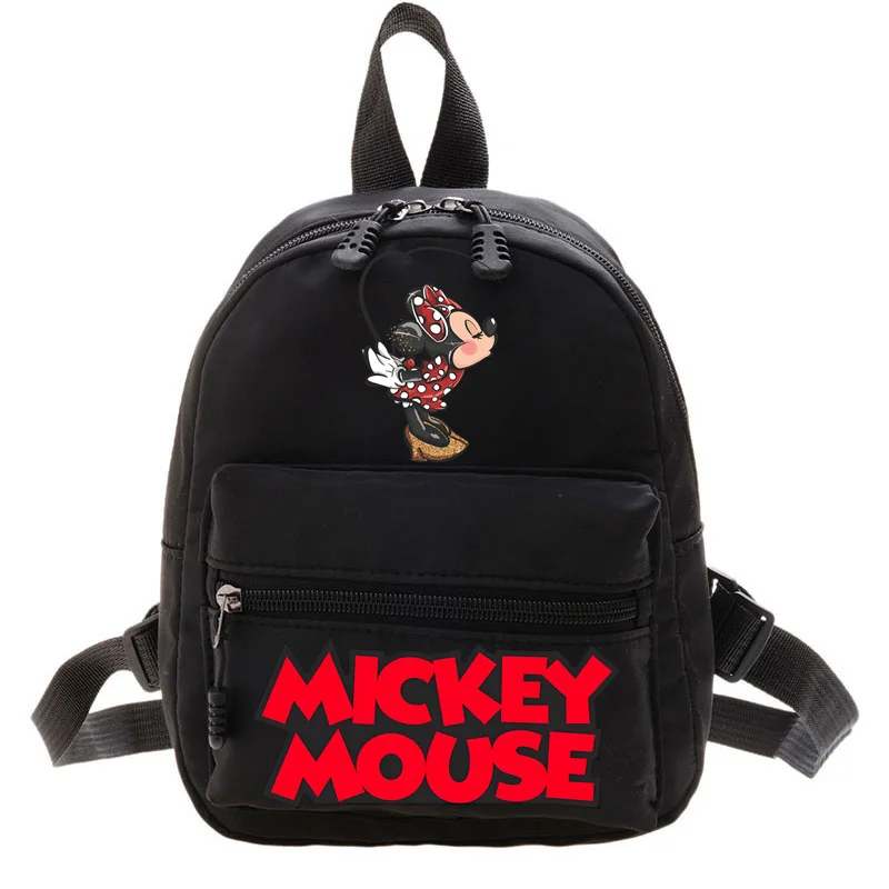 Disney-Mini mochila feminina Mickey Minnie Mouse, fofa, versátil, conveniente bolsa de viagem, coração feminino, bolsa na moda, novo, NS, 2024